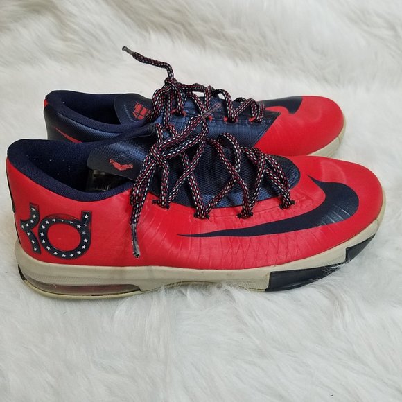 KD 6 "DC" Nike Red and Blue, Size Y6 - Picture 2 of 6